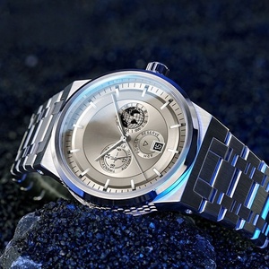 Montre-bracelet automatique mécanique pour homme, chronographe, verre saphir, mouvement en acier inoxydable, style sport et plongée, avec cadran en forme d'heure de Jaffa. - Product Image 3