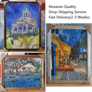 Qualità del museo dipinto a mano famoso paesaggio arte Cuadros Para Sala <span class=keywords><strong>notte</strong></span> <span class=keywords><strong>stellata</strong></span> Vincent <span class=keywords><strong>Van</strong></span> <span class=keywords><strong>Gogh</strong></span> riproduzione pittura a olio - Product Image 4