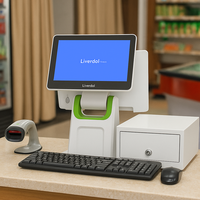 Terminal POS Serial USB con CPU Intel, Pantalla Táctil Capacitiva de 10 Puntos, Wi-Fi 6, Bluetooth 5.2, Windows/Android, para Comercio Minorista y Restaurantes