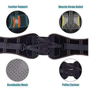 Ceinture <span class=keywords><strong>de</strong></span> soutien lombaire pour soulager la douleur du bas du dos, sangle ajustable pour la sciatique, la sténose vertébrale, la scoliose ou la hernie discale - Product Image 4