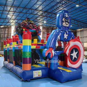 Casa Inflable Premium de Superhéroes con Tobogán y Obstáculos para Fiestas Infantiles, Certificación de Seguridad - Product Image 3