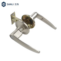 Poignée de porte à serrure mécanique, antivol, étanche, durable, en alliage de zinc, avec cylindre de serrure à clé, pour hôtel et bureau, en gros