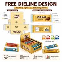 Nouvel emballage de bonbons 2-en-1 saveur variée, présentoir de haute valeur et scellage hermétique pour exportations transfrontalières, sac Mylar avec boîte de présentation et logo