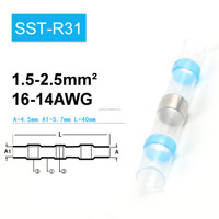 Lot de 100 pièces/sac IP68, tube de protection thermorétractable à sertir pour raccordement rapide de bornes de câblage, à soudure, pour joint central, qualité usine