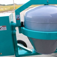 Bétonnière portable mini premium CM400-4C 400L avec moteur diesel refroidi par air de 6 CV, rendement élevé de 5-6 m³/h