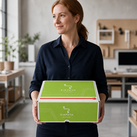 Boîte d'expédition personnalisée haut de gamme en carton ondulé pour e-commerce, avec bande déchirable pour un ouverture facile
