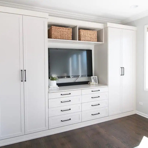 Armario de Madera Laminada Blanca de Estilo Abierto de Lujo, de Alta <span class=keywords><strong>Calidad</strong></span> y al <span class=keywords><strong>Mejor</strong></span> <span class=keywords><strong>Precio</strong></span> - Product Image 3