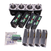 Kits de moteur pas à pas Nema 34, 4 axes, 12nm, mocn, panneau de contrôleur de dérivation, Mach3, alimentation électrique 48V