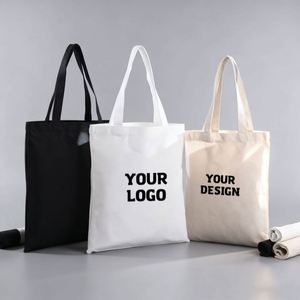 Bolsa de Compras de Lona de Algodón Personalizada al por Mayor con Diseño de Logotipo Personalizable, Reutilizable, Impresa, para Promoción de Marca, Regalo - Product Image 1