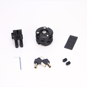 Candado plegable Yueli para bicicleta, de aleación de zinc negra, ABS, plegable manualmente, para bicicletas de carretera y montaña, equipo de ciclismo. - Product Image 4