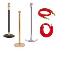 Corde de barrière de gestion de file d'attente d'exposition Pole Queue Line Stand Stanchions pour le contrôle des foules
