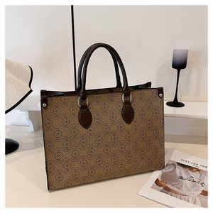 Borsa a Mano da Donna Elegante in Stile Coreano con Motivo Classico a Fiori, Chiusura a Cerniera e Manico Superiore, Borsa da Lavoro Impermeabile, Pochette Classica - Product Image 2