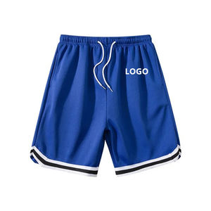 Nouveau short de sport 2-en-1 en 100 % polyester à séchage rapide, idéal pour la gym et le basketball, décontracté, taille mi-haute, avec poche latérale zippée, motif uni, en toile. - Product Image 2