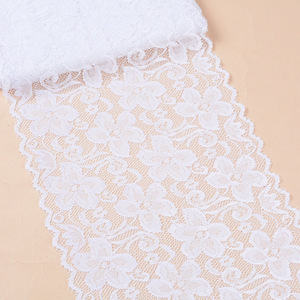 Width 18 cm Black White Silver Metallic <strong>Sequins</strong> Nylon Spandex Elastic <strong>Bra</strong> Lace Trim for Garment Accessories Decoration Wide Lace - Product Image 6