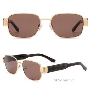 Lunettes de soleil carrées en métal de haute qualité, fabriquées à la main au Japon, design italien vintage, lunettes personnalisées <span class=keywords><strong>Christian</strong></span> Dio - Product Image 1