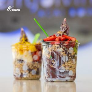 Vente en gros de 8oz 12oz 14oz 16oz 24oz 32oz Bols d'açai en plastique <span class=keywords><strong>PET</strong></span> transparent avec couvercles - Product Image 1