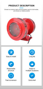 Sirena de Motor de <span class=keywords><strong>100w</strong></span> para Motor Eléctrico, Sirena de Motor MS 690 Industrial, Sirena de Motor de CA 230v, Color Rojo, 126db - Product Image 4