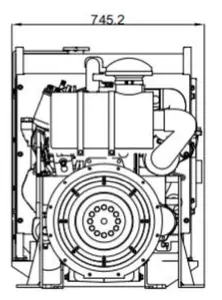 EVOL mesin Diesel untuk Gensets 1004TG pompa In-line turbocharger daya tinggi konsumsi bahan bakar rendah