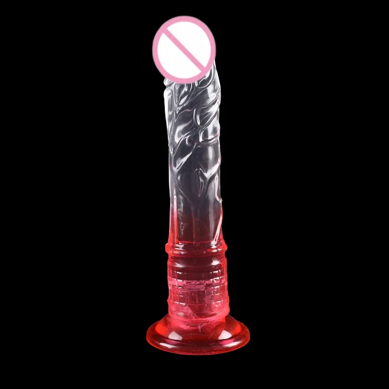 Custom Low Price Real Feel Transparent Colourful Silicone Long Big Dildo Anal Plug Novelty Japanese Adult Product Sex Toys
