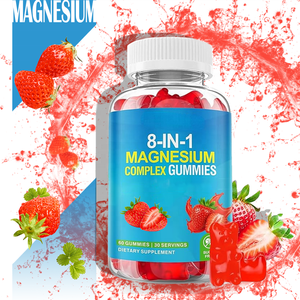 OEM ODM Magnezyum Glisinat & Sitrat & Malat Jelibonları Hafızayı ve Uykuyu Geliştirir Günlük Jelibon Takviyesi 60 Jelibon/Şişe 2 Jelibon - Product Image 1