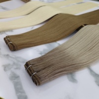 Extensions de cheveux brésiliens super double drawn, tissées à la machine, de haute qualité, en cheveux humains, avec couture à la machine