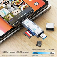 Base de Conexión USB C 3.0, Lector de Tarjetas Micro SD y TF, Adaptador Robusto de Alta Velocidad para PC, Portátil, Adaptador de Tarjeta de Memoria Inteligente SD