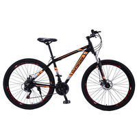 Vélo de montagne pour hommes de haute qualité en acier, 21 vitesses, frein à disque, jante en alliage d'aluminium, fourche à suspension, pédale ordinaire