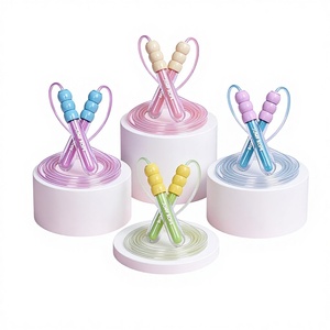Corde à sauter réglable en cristal, motif macaron, pour enfants, élèves du primaire et du <span class=keywords><strong>collège</strong></span>, pour la pratique des tests de fitness - Product Image 1