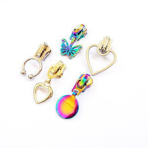 Couleur arc-en-ciel en métal personnalisé sac à main <span class=keywords><strong>fermeture</strong></span> <span class=keywords><strong>éclair</strong></span> <span class=keywords><strong>curseur</strong></span> extracteur - Product Image 5