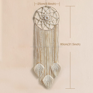 <span class=keywords><strong>Attrape</strong></span>-rêves bohème, lune, Dreamcaters, macramé, décoration murale, décoration du Ramadan, décoration murale pour chambre d'enfant, décoration murale pour la maison, cadeau pour la crèche - Product Image 3