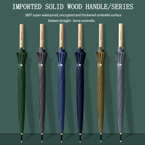 <span class=keywords><strong>Paraguas</strong></span> <span class=keywords><strong>de</strong></span> 24 Varillas, Mango Largo, Varilla Recta Ampliada, Color Sólido Denso, Super Impermeable, Manual, en Caja - Product Image 3