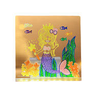 Veilleuse LED rectangulaire moderne avec tableau effaçable à sec, taille moyenne, alimentation USB, lumière blanc chaud, support en acrylique pour les chambres de bébés et d'enfants
