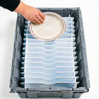 Boîte de rangement en plastique ondulé pour verre, insert de séparation en plastique pour caisse d'expédition, vente en gros