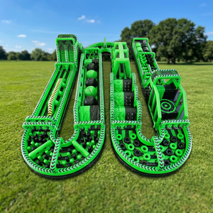 Pista de obstáculos para parque temático inflable gigante Winsun, Material de PVC de tamaño personalizado de Color, fácil instalación para uso comercial en exteriores - Product Image 1