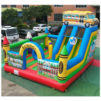 Château gonflable commercial pour enfants avec toboggan, structure de saut robuste, aire de jeux gonflable pour la location