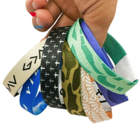 Bracelet NFC en tissu élastique personnalisé 13,56 MHz NTAG213 215 216, bracelet RFID tissé pour événements et festivals