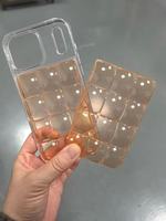 Coque de sac à dos colorée en forme de glaçon 2-en-1 avec panneau arrière détachable et accessoire DIY pour étui de téléphone