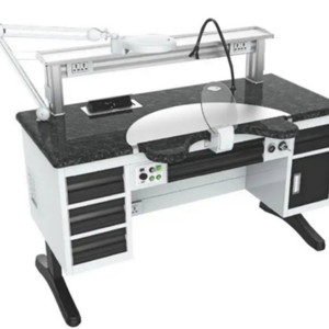 Banco da Laboratorio Odontotecnico a Prezzo di Fabbrica con Aspiratore Pistola ad Aria Design Universale per Didattica e Restauro Dentale - Product Image 1