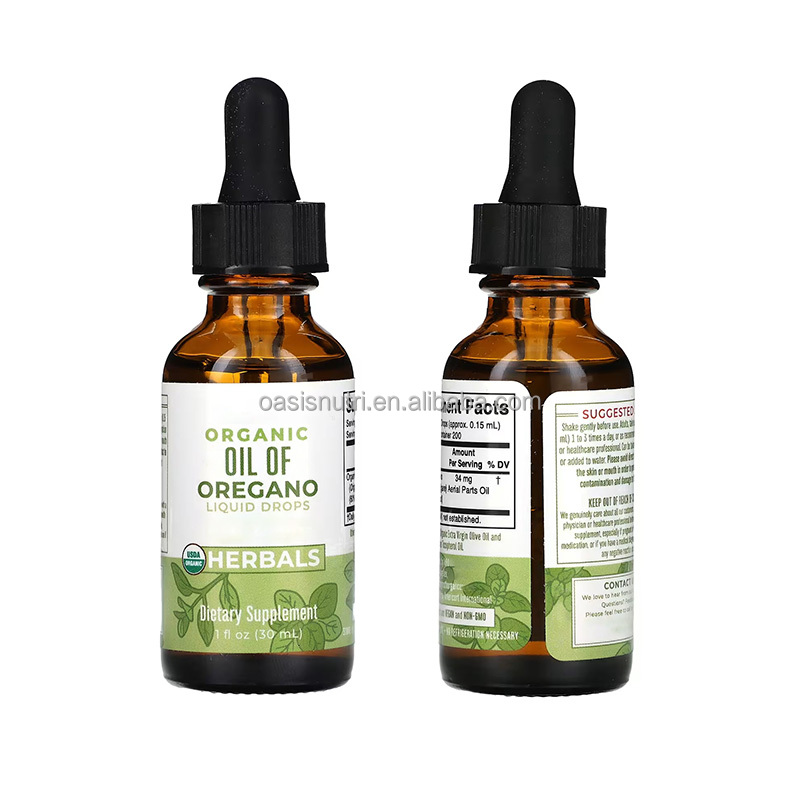 Organic Oregano Oil Liquid Herbal Blend Immune Support Digestive Health Overall Health Vegan Organics Oregano Oil Drops