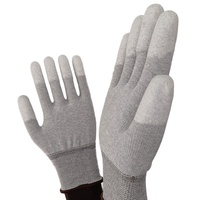 Gants ESD de haute qualité taille XXL pour hommes, avec revêtement PU sur les doigts, antidérapants et durables pour la manipulation de circuits imprimés (PCB) intensives
