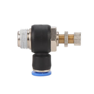 Vanne de régulation de vitesse à connexion rapide SL4-M5, vanne de régulation pneumatique à connexion rapide pour tuyau d'air pour média gazeux, tailles 6-01 8-02 10-04 - Product Image 1