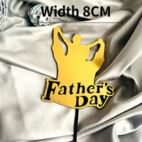 Kreativer Schnurrbart „Happy Father's Day“ bedruckter Acryl-Kuchenaufsatz mit „Love Dad“-Design für den Geburtstag von Papa, Party- und Jubiläumsdekoration