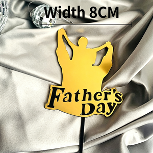 Décoration de gâteau en acrylique imprimée « Happy Father's Day » avec <span class=keywords><strong>moustache</strong></span> créative, design « Love Dad » pour la fête d'anniversaire de papa et la décoration d'anniversaire - Product Image 2