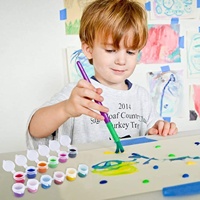 Kits de Mini peinture en acrylique pour enfants, par numéros, 12 couleurs, 5ml