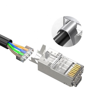 Haute qualité <span class=keywords><strong>RJ45</strong></span> CAT7 universel Crystal Head 8P8C queue d'aronde connecteur Ethernet prise catégorie <span class=keywords><strong>7</strong></span> SSTP/ftp prise universelle <span class=keywords><strong>RJ45</strong></span> - Product Image 3