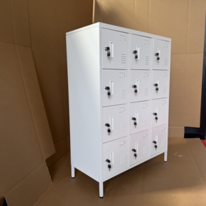 <span class=keywords><strong>Casier</strong></span> métallique <span class=keywords><strong>blanc</strong></span> à 12 portes grande capacité, <span class=keywords><strong>armoire</strong></span> de rangement en acier pour employés, pour supermarché et salle de sport - Product Image 3