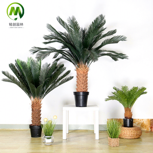 Pianta artificiale Cycad Sago palm bonsai piante finte decorazione dell'albero di ferro per ornamenti da giardino per interni ed esterni - Product Image 1