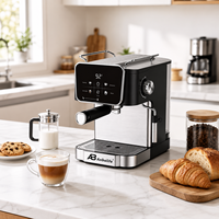 Cafetera Espresso con Bomba de 20 Bares, Pantalla de Temperatura, Crema Rica, Fabricación OEM Personalizable