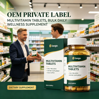 Comprimés multivitaminés pour adultes avec multi-minéraux, complément alimentaire naturel favorisant le bien-être quotidien, 1g/comprimé