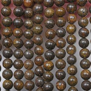 Cuentas sueltas de piedra Natural de 4/6/8/10/12mm, cuentas sueltas redondas de bronzita de piedra Natural para fabricación de joyas DIY - Product Image 3